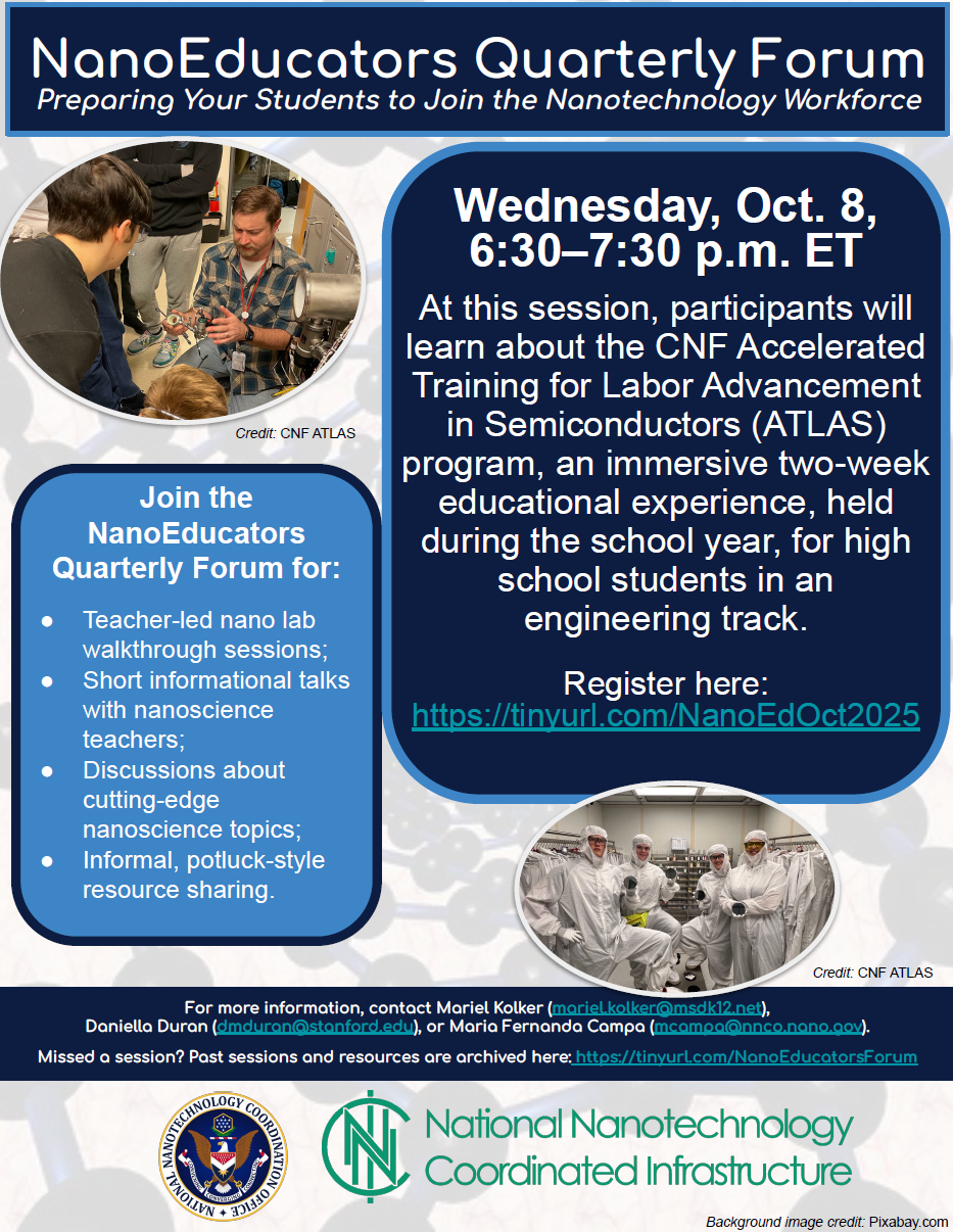 NanoEducators Quarterly Forum