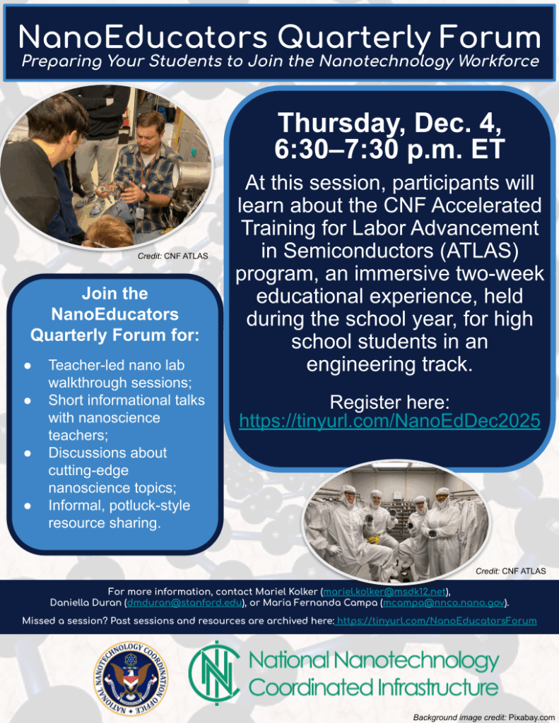 NanoEducators Quarterly Forum