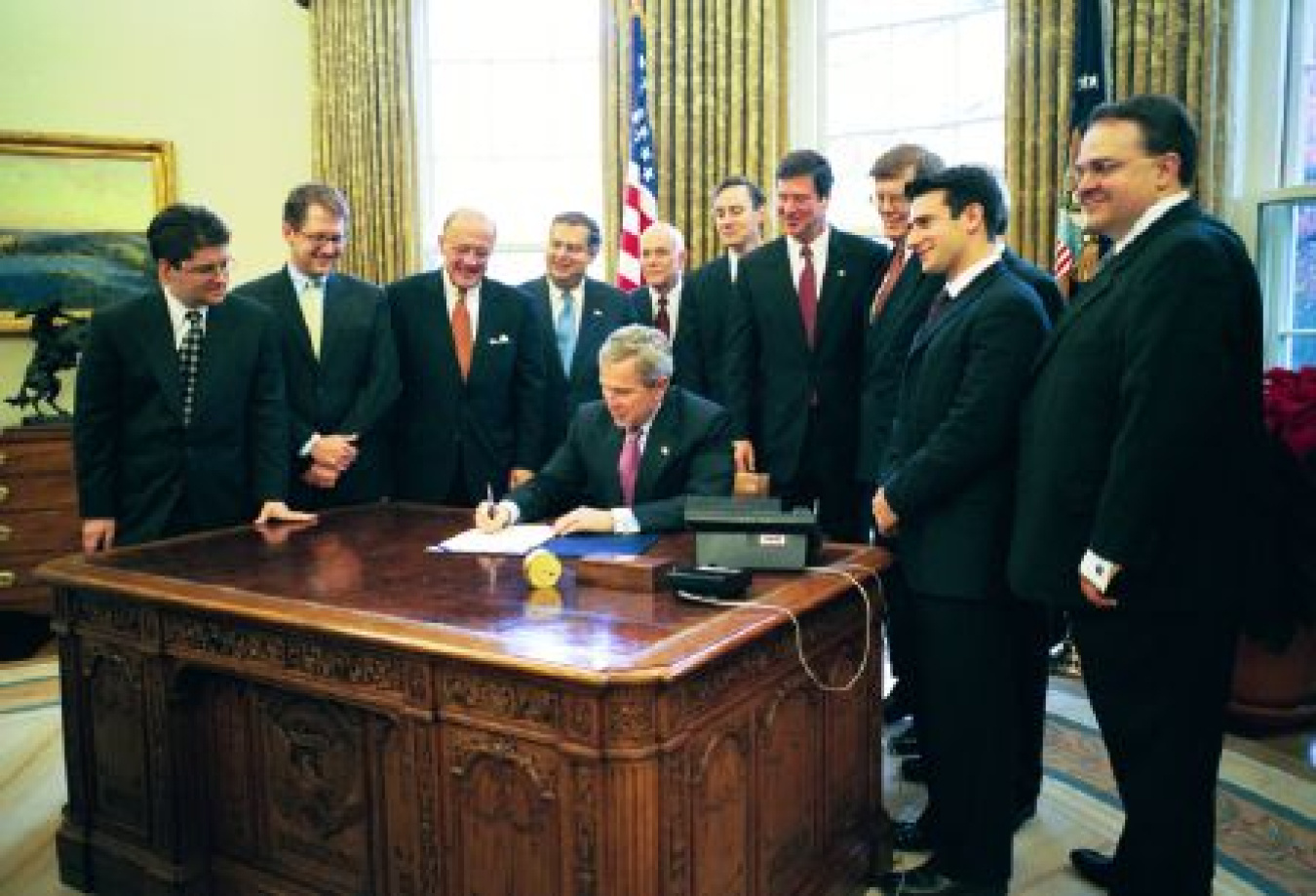 President George W. Bush signs the 21st Century Nanotechnology Research and Development Act on Dec. 3, 2003. President George W. Bush signs the 21st Century Nanotechnology Research and Development Act on Dec. 3, 2003.